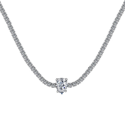 [Vivid Aurora]1.0 carat Unique Pear Cut Tennis Necklace