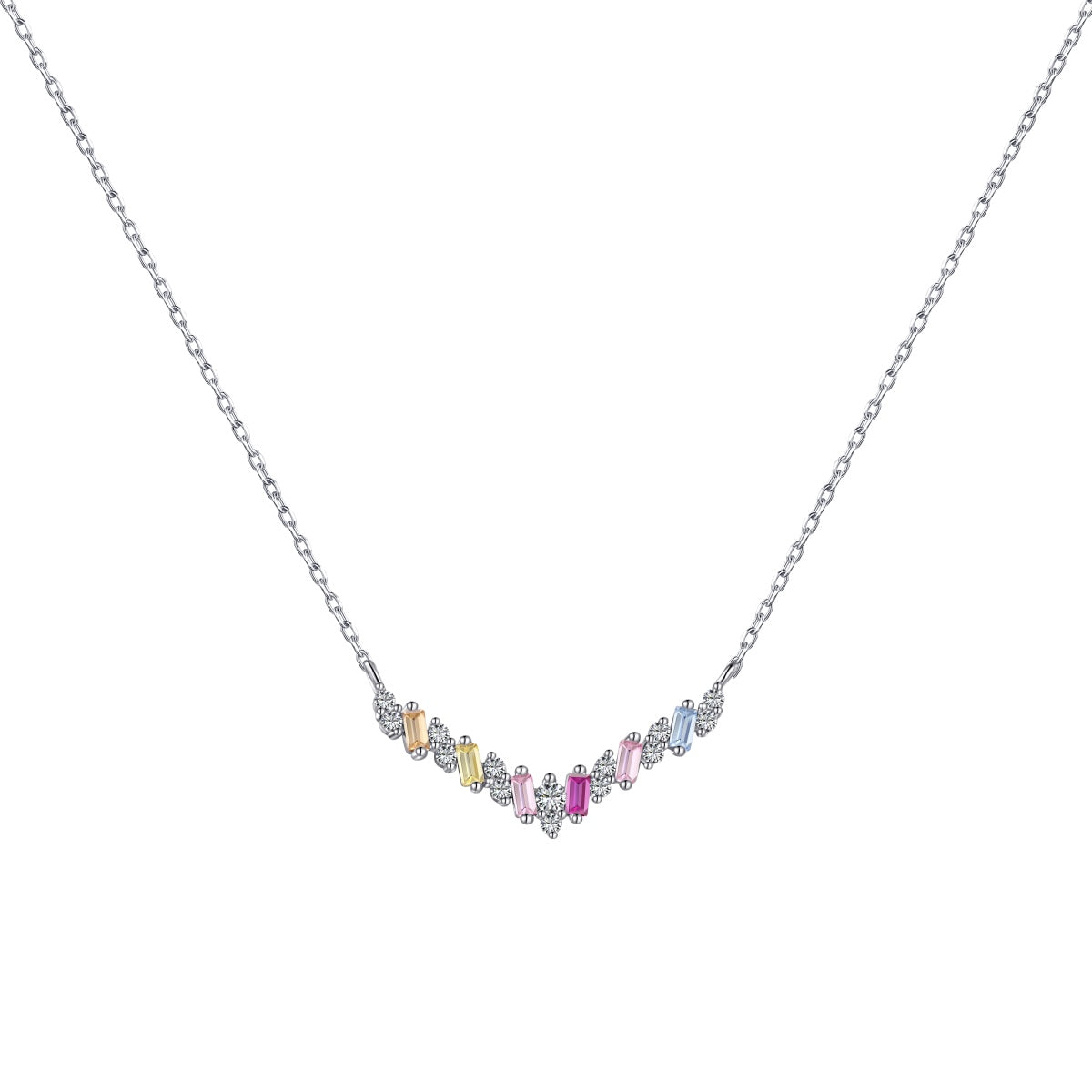 [Vivid Aurora]Dazzling Rainbow Necklace