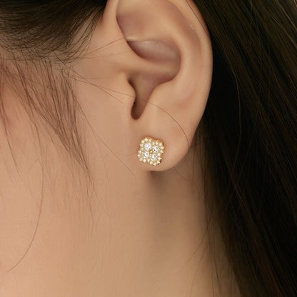 [Vivid Aurora]Four-Leaf Clover Flower Shaped Earrings