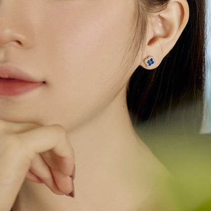 [Vivid Aurora]Four-Leaf Clover Flower Shaped Earrings