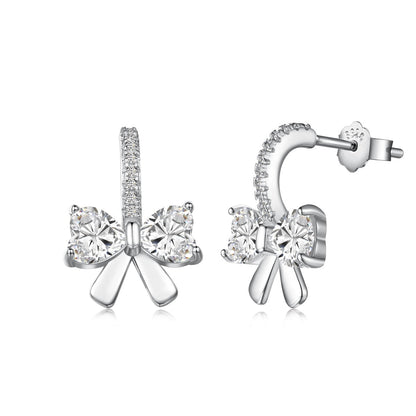 [Vivid Aurora]Exquisite Earrings With Heart-Shaped Bow Design