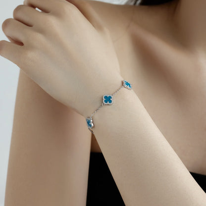 [Vivid Aurora]Four-Leaf Clover Exquisite Bracelet