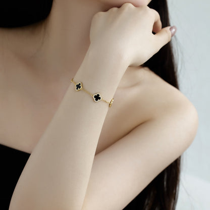 [Vivid Aurora]Four-Leaf Clover Exquisite Bracelet